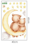 Stickers Famille Ours Lune